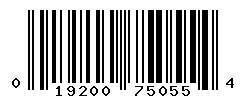 UPC barcode number 019200750554