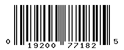 UPC barcode number 019200771825