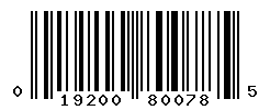 UPC barcode number 019200800785