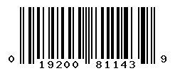 UPC barcode number 019200811439