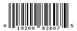 UPC barcode number 019200826075