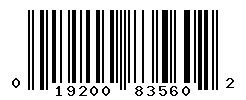 UPC barcode number 019200835602