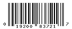 UPC barcode number 019200837217