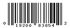 UPC barcode number 019200838542