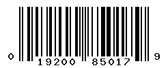 UPC barcode number 019200850179