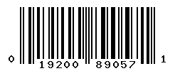 UPC barcode number 019200890571