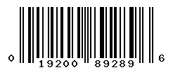 UPC barcode number 019200892896