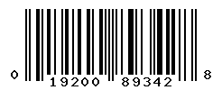 UPC barcode number 019200893428