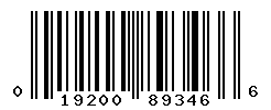 UPC barcode number 019200893466