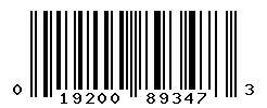 UPC barcode number 019200893473