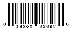 UPC barcode number 019200896986