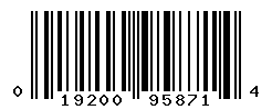 UPC barcode number 019200958714