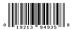 UPC barcode number 019213949358