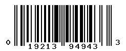 UPC barcode number 019213949433
