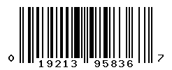 UPC barcode number 019213958367