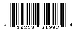 UPC barcode number 019218319934