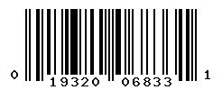 UPC barcode number 019320068331