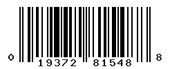 UPC barcode number 019372815488