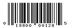 upc 019800001285 barcode image
