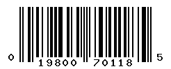 upc 019800701185 barcode image