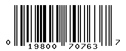 UPC barcode number 019800707637