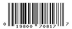UPC barcode number 019800708177