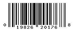 upc 019826201768 barcode image
