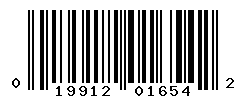 UPC barcode number 019912016542