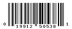 UPC barcode 019912505381