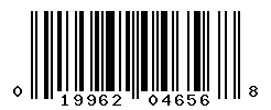 UPC barcode number 019962046568