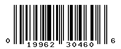 upc 019962304606 barcode image