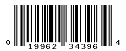 UPC barcode number 019962343964