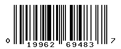 UPC barcode number 019962694837