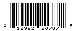 UPC barcode number 019962907678