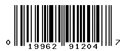 UPC barcode 019962912047