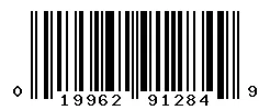 UPC 019962912849 barcode image