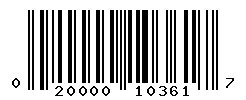 upc 020000103617 barcode image