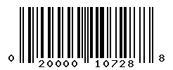 UPC barcode number 020000107288