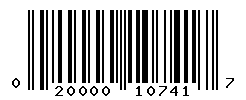 UPC barcode number 020000107417