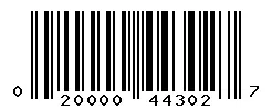 UPC barcode 020000443027
