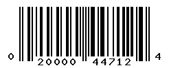 UPC barcode 020000447124