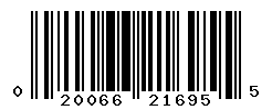 UPC barcode number 020066216955 lookup