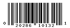 UPC barcode number 020286101321
