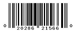 UPC barcode number 020286215660