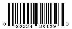 UPC barcode number 020334301093