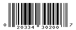 upc 020334302007 barcode image