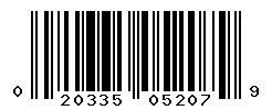UPC barcode number 020335052079