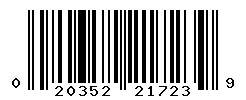 UPC barcode 020352217239