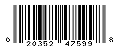 UPC barcode number 020352475998