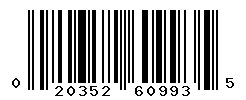 UPC barcode number 020352609935